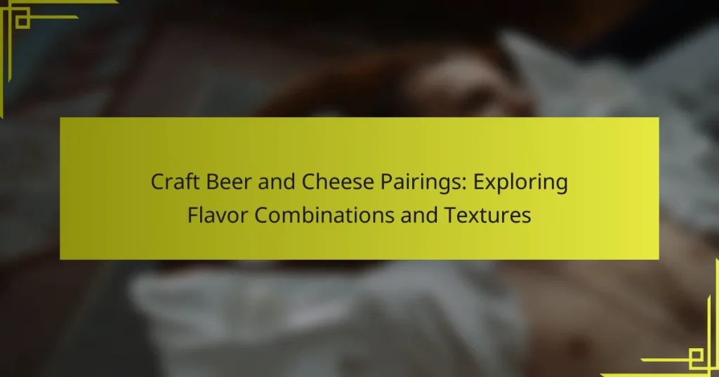 Craft Beer and Cheese Pairings: Exploring Flavor Combinations and Textures