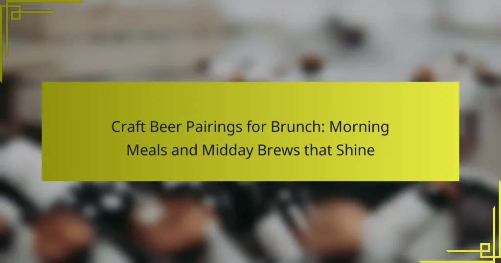 Craft Beer Pairings for Brunch: Morning Meals and Midday Brews that Shine