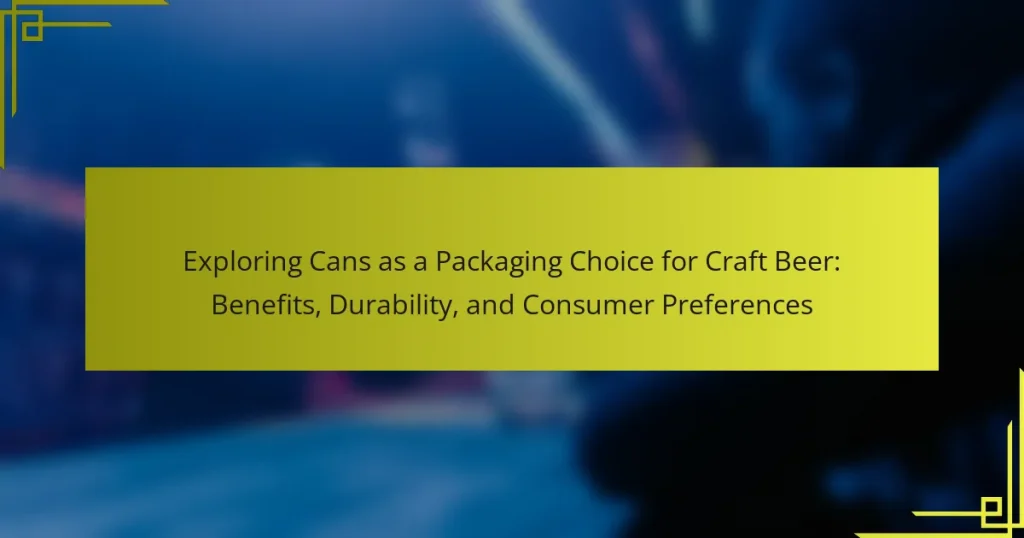 Exploring Cans as a Packaging Choice for Craft Beer: Benefits, Durability, and Consumer Preferences