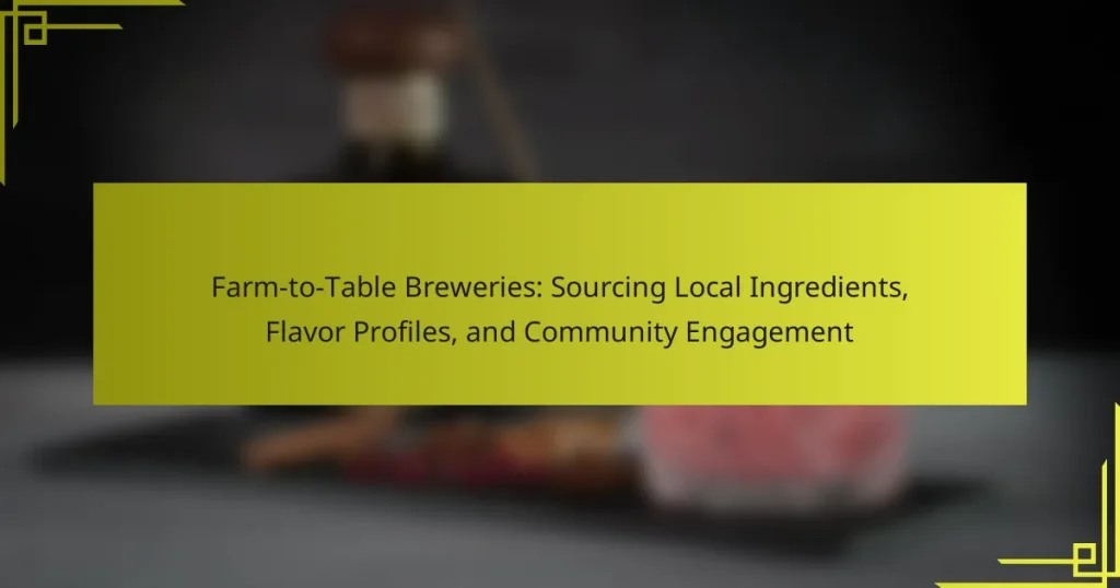 Farm-to-Table Breweries: Sourcing Local Ingredients, Flavor Profiles, and Community Engagement