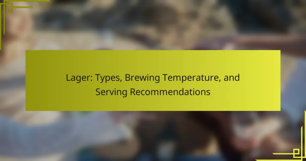 Lager: Types, Brewing Temperature, and Serving Recommendations