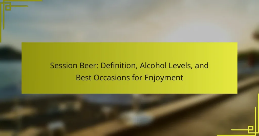 Session Beer: Definition, Alcohol Levels, and Best Occasions for Enjoyment