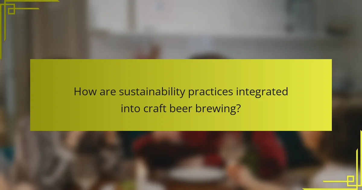 How are sustainability practices integrated into craft beer brewing?