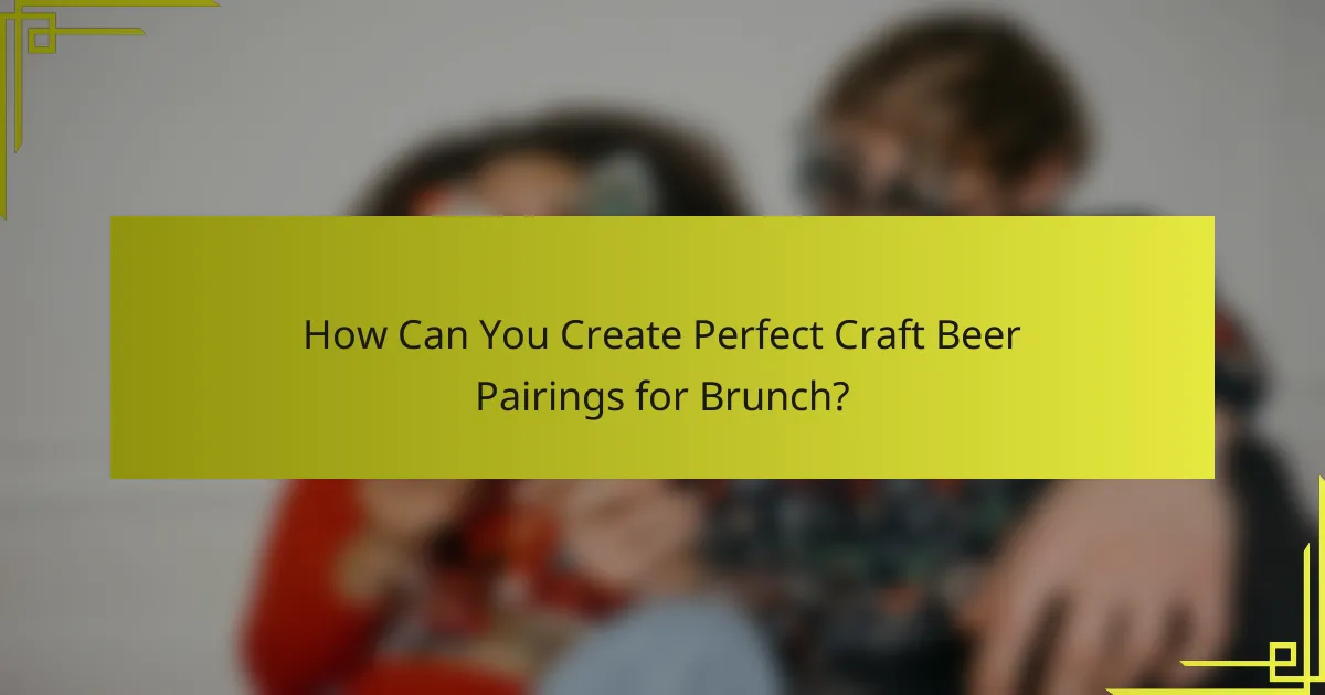 How Can You Create Perfect Craft Beer Pairings for Brunch?