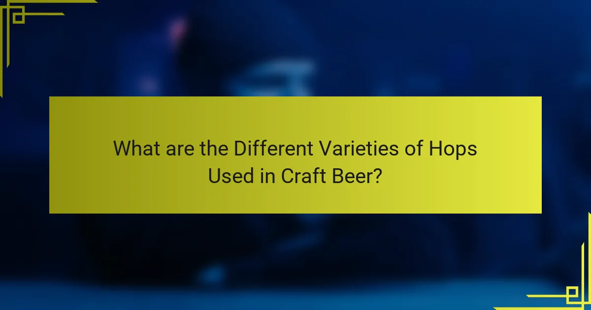 What are the Different Varieties of Hops Used in Craft Beer?