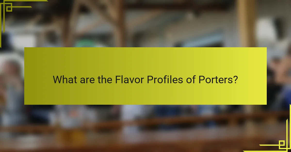 What are the Flavor Profiles of Porters?