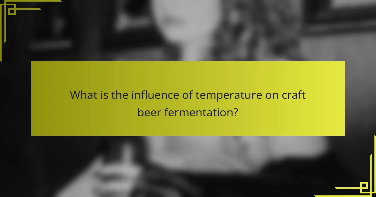 What is the influence of temperature on craft beer fermentation?