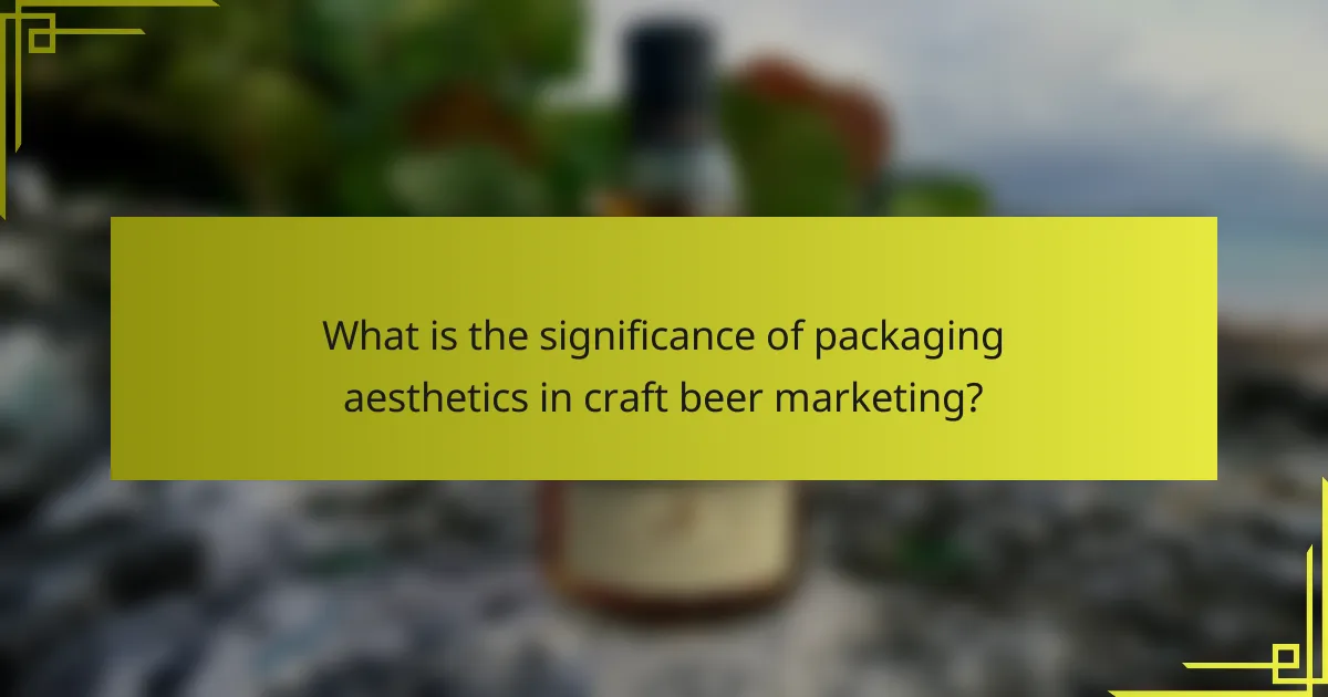 What is the significance of packaging aesthetics in craft beer marketing?